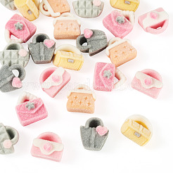 24 Stück 6 Stile Flockige Harz-Cabochons&nbsp;RESI-TA0005-35