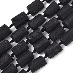 Natürliche schwarze Turmalin Perlen Stränge&nbsp;G-F715-111