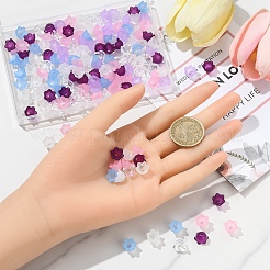 300шт 6 стиля прозрачные акриловые бусины&nbsp;TACR-YW0002-52