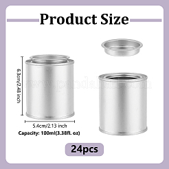 Жестяные банки из белой жести&nbsp;CON-WH0086-219