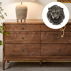 Ручки для ящиков из сплава льва FIND-WH0816-038AB