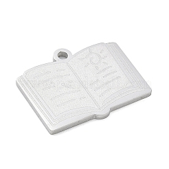 304ステンレスペンダント  ブックチャーム  艶出し  ステンレス鋼色  18x22x1.5mm  穴：1.9mm&nbsp;SA-CBAE115-17P