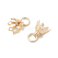 Латунная филигранная крышка для бусин&nbsp;X-KK-L102-27G-01