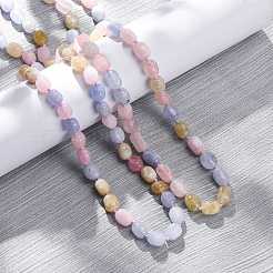 Макарон цвет натуральный окрашенный малайзийский нефрит кулон самородки бисер длинные ожерелья для женщин NJEW-F340-A01