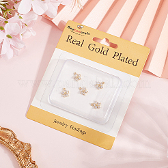 10 шт. экологически чистые подвески из латуни с микропаве из прозрачного кубического циркония&nbsp;KK-BBC0015-93