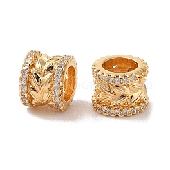 Латунь микропаве прозрачный кубический цирконий европейский бисер KK-B100-047G