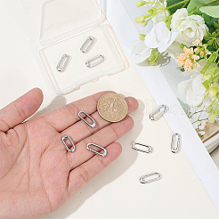 真鍮スプリングゲートリング  オーバル  プラチナ  18x7x3mm  内径：3.5x13mm&nbsp;KK-WH0816-056P