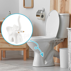 Круглые пластиковые крышки для болтов унитаза с дополнительными шайбами и керамическими украшениями&nbsp;AJEW-NB0008-28