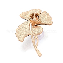 Broschen aus Polyester und Imitationsperle&nbsp;JEWB-B044-01G