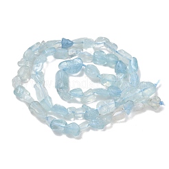 Chapelets de perles en aigue-marine naturelle&nbsp;X-G-K203-46