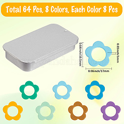 64шт 8-х цветный пластиковый инструмент для вязания&nbsp;DIY-CP0012-74B