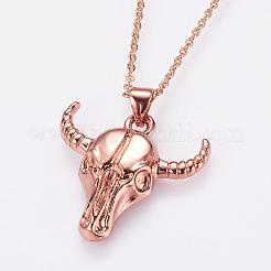 Colliers avec pendentif en laiton&nbsp;NJEW-E111-32RG