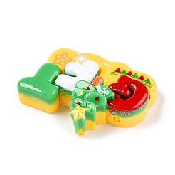 Рождественские кабошоны из непрозрачной смолы для декодирования RESI-N039-114D