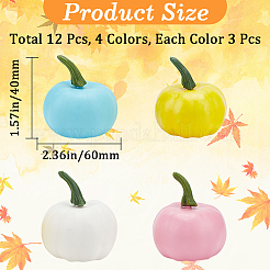 12шт. 4-х цветная полиэтиленовая искусственная тыква DJEW-GF0001-71B