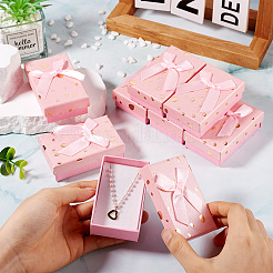 Картонные коробки для упаковки ювелирных изделий с узором в горошек&nbsp;CON-TAC0011-04B-01