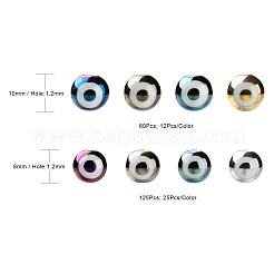 10 цветные гальванические стеклянные бусины EGLA-LS0001-06