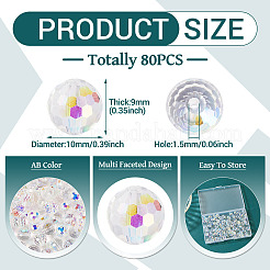 Стеклянные бусины с цветным покрытием ab&nbsp;EGLA-TA0013-01A