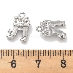 Placage de rack pendentifs en zircone cubique clair en laiton&nbsp;KK-M102-21P-A