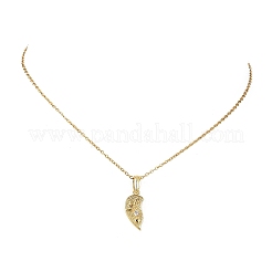 Collana con ciondolo a forma di cuore diviso&nbsp;NJEW-JN06106