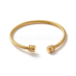 Braccialetti polsino in acciaio inossidabile placcato ionico (ip) 304&nbsp;BJEW-P310-01G