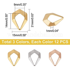 36 шт. 3-цветное ионное покрытие (IP) из нержавеющей стали 304&nbsp;STAS-DC0005-91