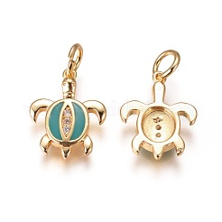 Латунь эмаль подвески&nbsp;ZIRC-I026-03G