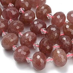 Природного кварца клубники нитей бисера G-L642-I07-18x13mm