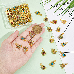 60шт подвески из натуральных и синтетических смешанных драгоценных камней&nbsp;PALLOY-NB0003-95