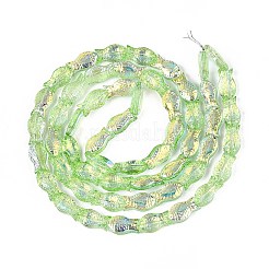 Прозрачность гальванизированные стеклянные бусины нити GLAA-T023-40A-08-1