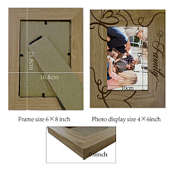 Фоторамки из натурального дерева&nbsp;AJEW-WH0292-064