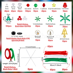 Наборы для изготовления украшений из акриловых бусин на рождественскую тематику&nbsp;DIY-PH0030-34