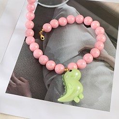 Collana da donna con ciondolo a forma di dinosauro in resina&nbsp;WG6D99C-01