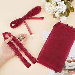 Замена молнии на сетчатом свадебном платье&nbsp;DIY-WH0496-06C