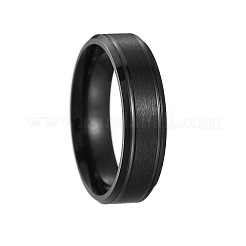 女性用ステンレス指輪201個  ブラック  6mm  usサイズ11 1/4(20.7mm)&nbsp;WG1765E-37