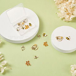 24 шт. 6 подвески из цинкового сплава с эмалью светло-золотого цвета&nbsp;ENAM-YS0001-05