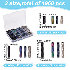 1960 шт. 12 вида стеклянных витых бусин SEED-GO0001-07A