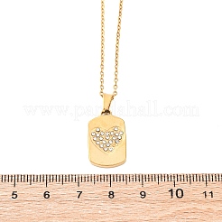 201 подвеска из нержавеющей стали с кристаллами и стразами для женщин NJEW-F335-01G-02