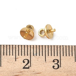 304 нержавеющая сталь чашечка жемчужные штифты булавки подвески STAS-L300-004C-G