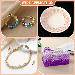 2 нить гальваника стеклянные бусины нити&nbsp;EGLA-ME0001-03