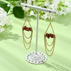 Pendientes colgantes de piedras preciosas naturales&nbsp;EJEW-JE07287