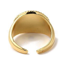 Открытые манжеты из латуни с микропаве и цирконием для женщин RJEW-G325-01C-G