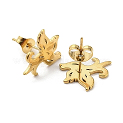 Серьги-гвоздики из нержавеющей стали 304&nbsp;LS-EJEW-H122-02G