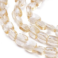 Стеклянные бусины с гальваническим покрытием  EGLA-S176-02-E01