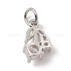 Латунные микро проложить кубического циркония подвески&nbsp;ZIRC-F132-05P