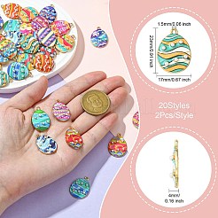 Подвески из сплава с принтом в 40 стилях&nbsp;FIND-CJ0011-18