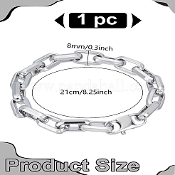 1шт браслеты-цепочки из нержавеющей стали для мужчин&nbsp;BJEW-LP0001-02