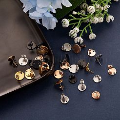 32 pieza de 8 estilos de accesorios para pendientes de acero inoxidable 304 con revestimiento al vacío de PVD&nbsp;STAS-SZ0001-40