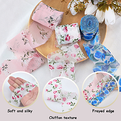 3 rouleau de ruban polyester à motifs floraux&nbsp;OCOR-CP0001-28A