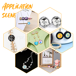 100шт стеклянные кабошоны&nbsp;GLAA-PH0001-16A