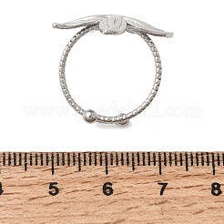 Bracciale a stella marina in acciaio inossidabile 304 con anelli aperti per donna&nbsp;RJEW-A105-01P